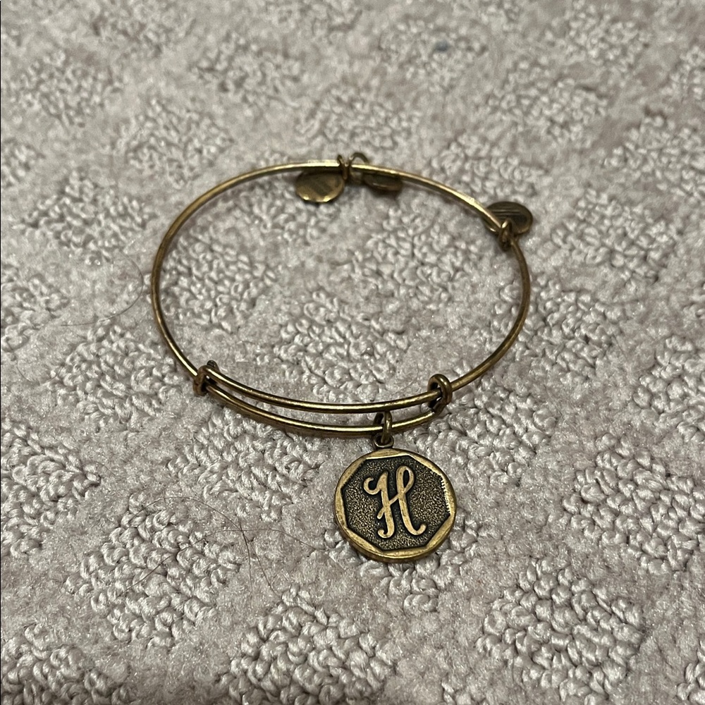 Alex and Ani Gold Initial Charm Bracelet